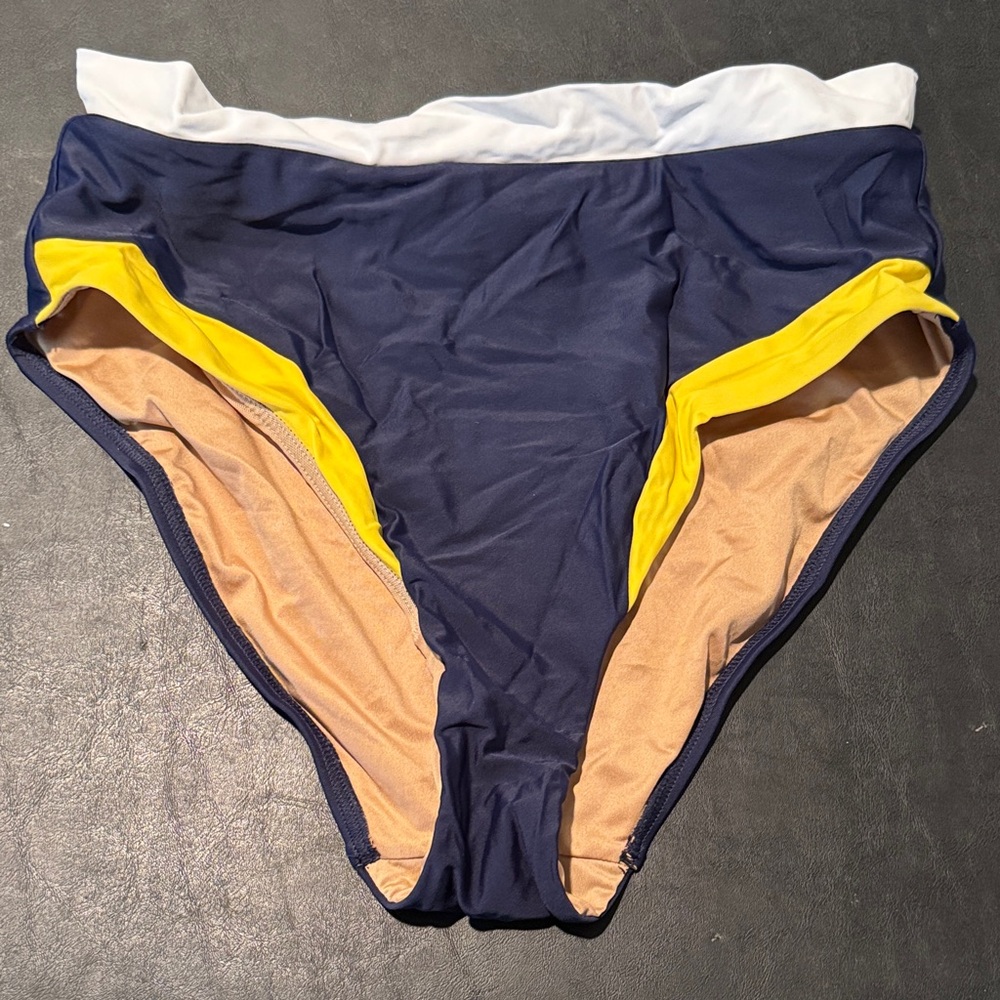 Navy and Yellow Swim Bottoms